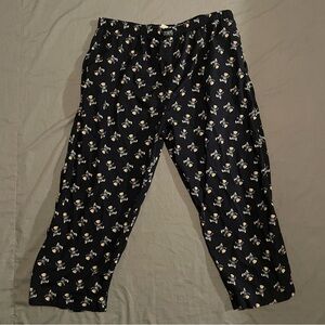 Ralph Lauren Black Pajama Pants with American Flag Bear Design